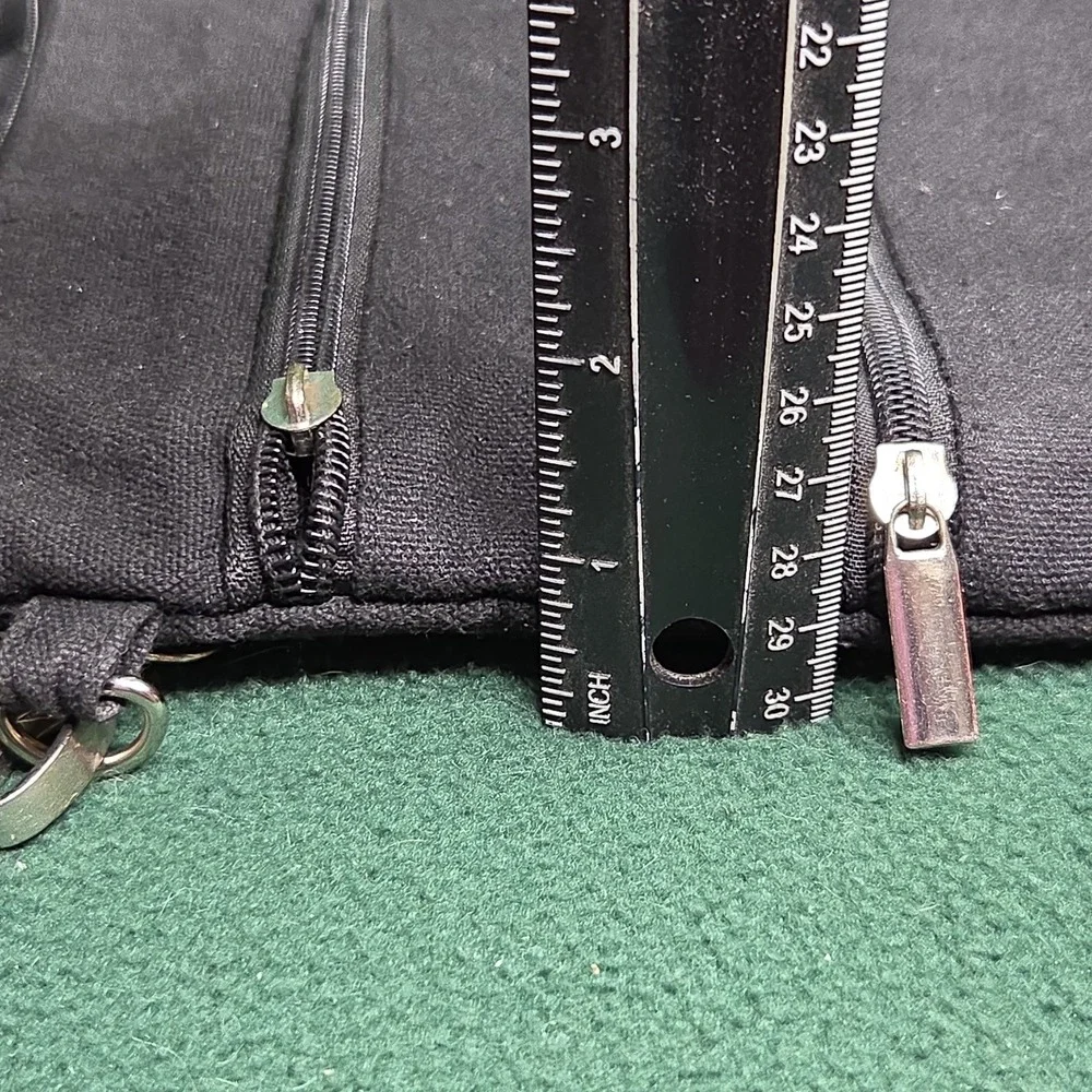 Cross body Shoulder Bag with Strap Black with Zipper Closure and side Pockets